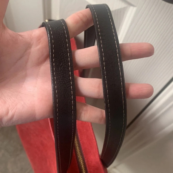 Tuscany Leather felted red tote Bag Made in Italy - Picture 10 of 10